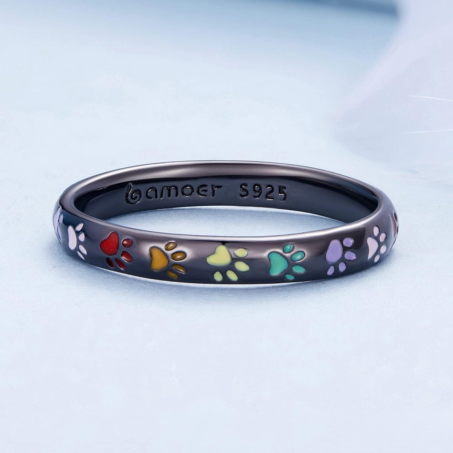 Sterling Silver Tass Print Memory Ring