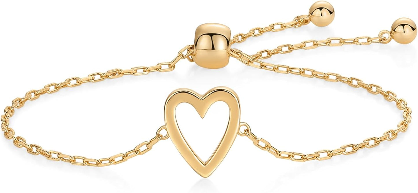 Strålande Hjärta armband | Guld