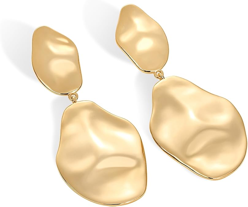 Ripple Våg örhängen | Guld