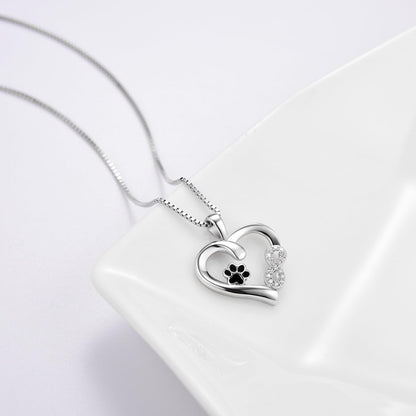 Infinity Hjärta Tass Memorial Halsband