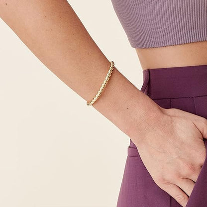 Tvinnat armband | Guld
