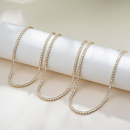 Tennis halsband | Guld
