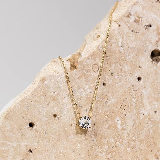 Aurora Kristall halsband | Guld