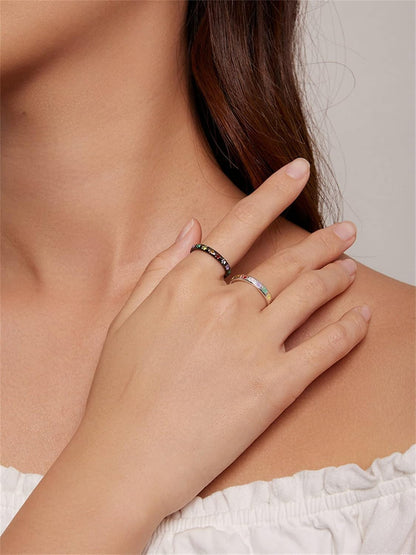 Sterling Silver Tass Print Memory Ring