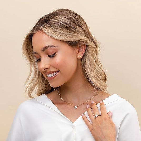 Aurora Kristall halsband | Guld