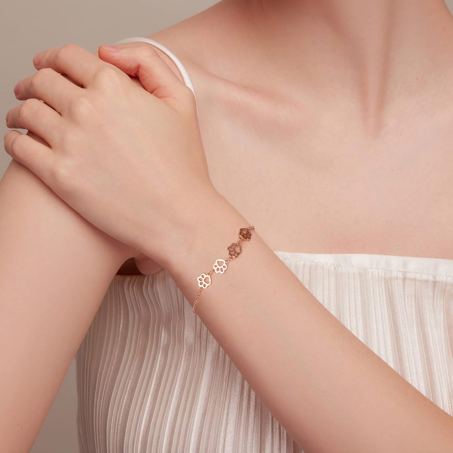 Silver Tass Print Justerbar Armband