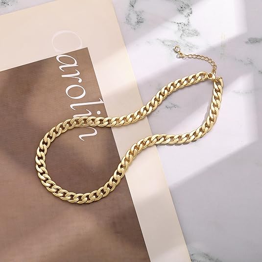 Kraftig Cuban Link halsband | Guld