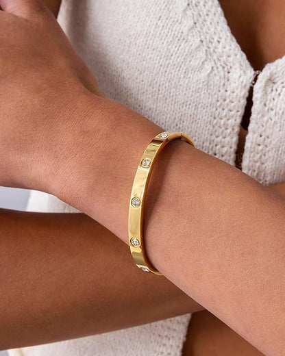 Halo Dot armband | Guld