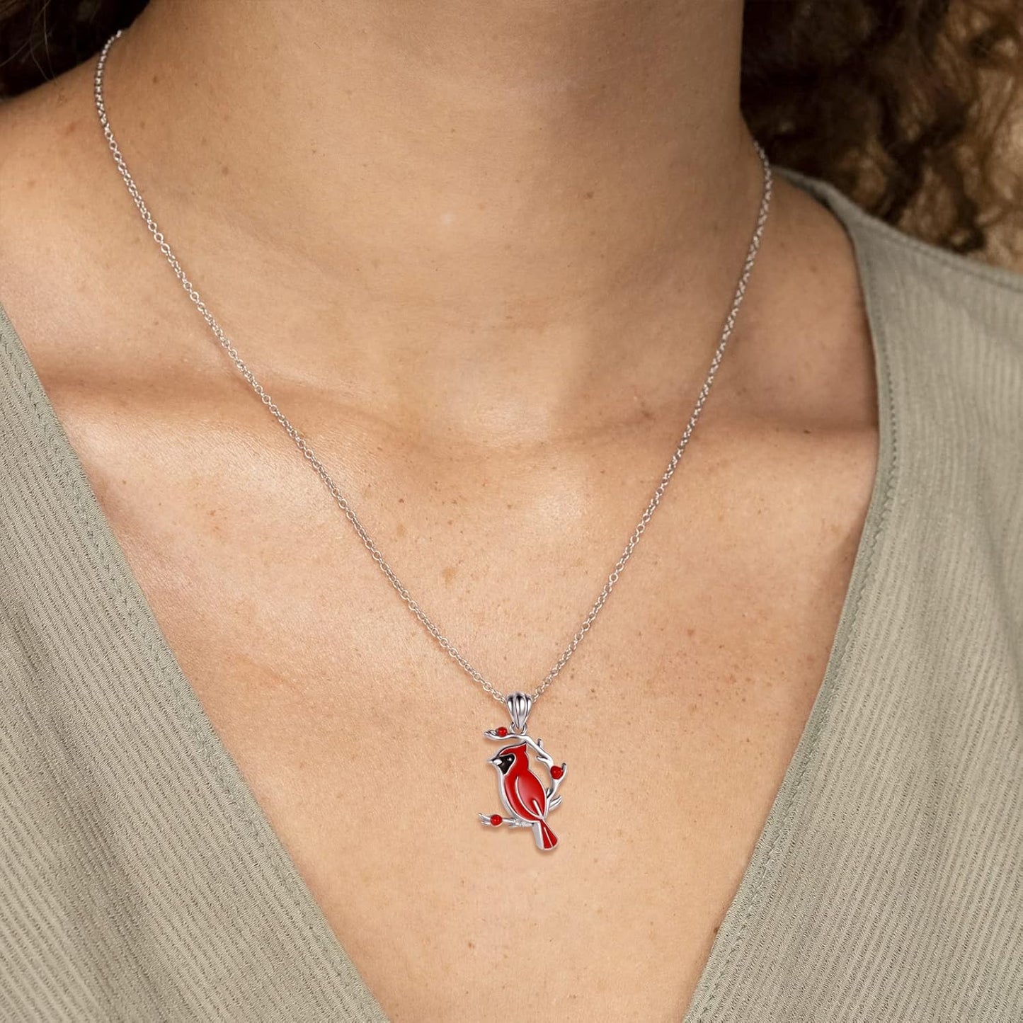 Red Cardinal Memorial Halsband