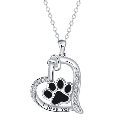 Hjärta Shaped Hund Tass Print Halsband