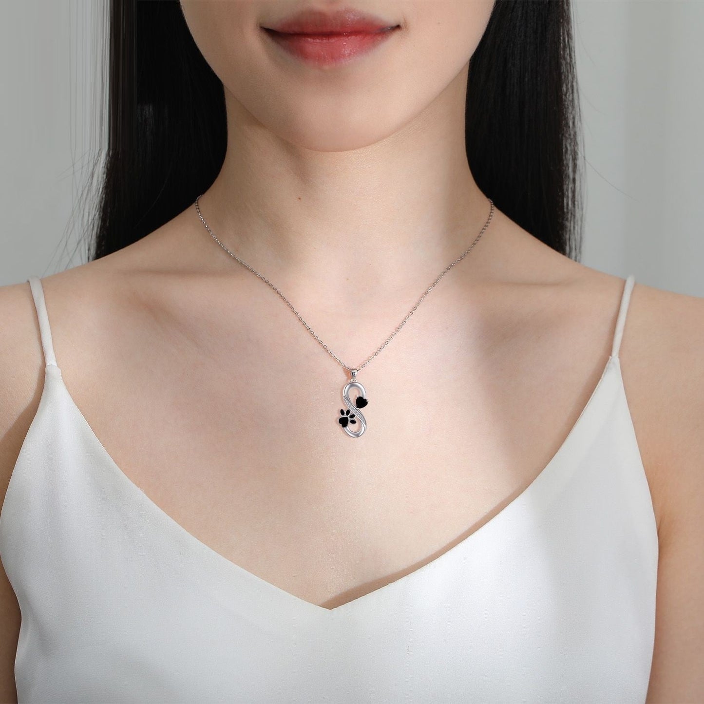 Infinite Symbol Halsband Hearts Tass Print