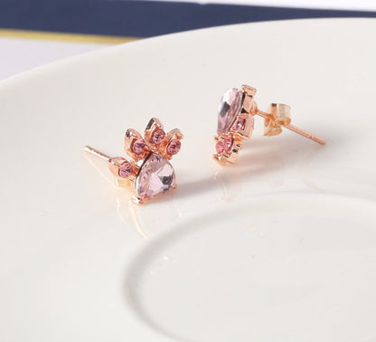 Ros Guld Tass Print Jewelry Set