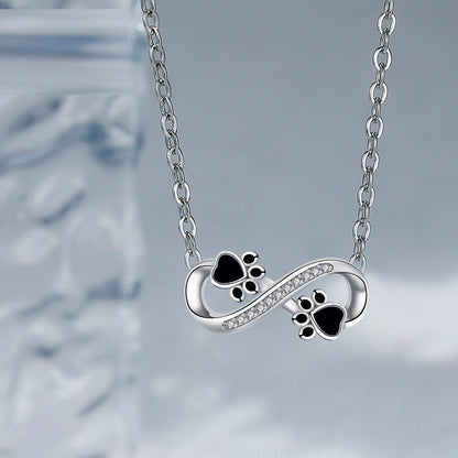 Infinity Tass Print Halsband With Zirconia