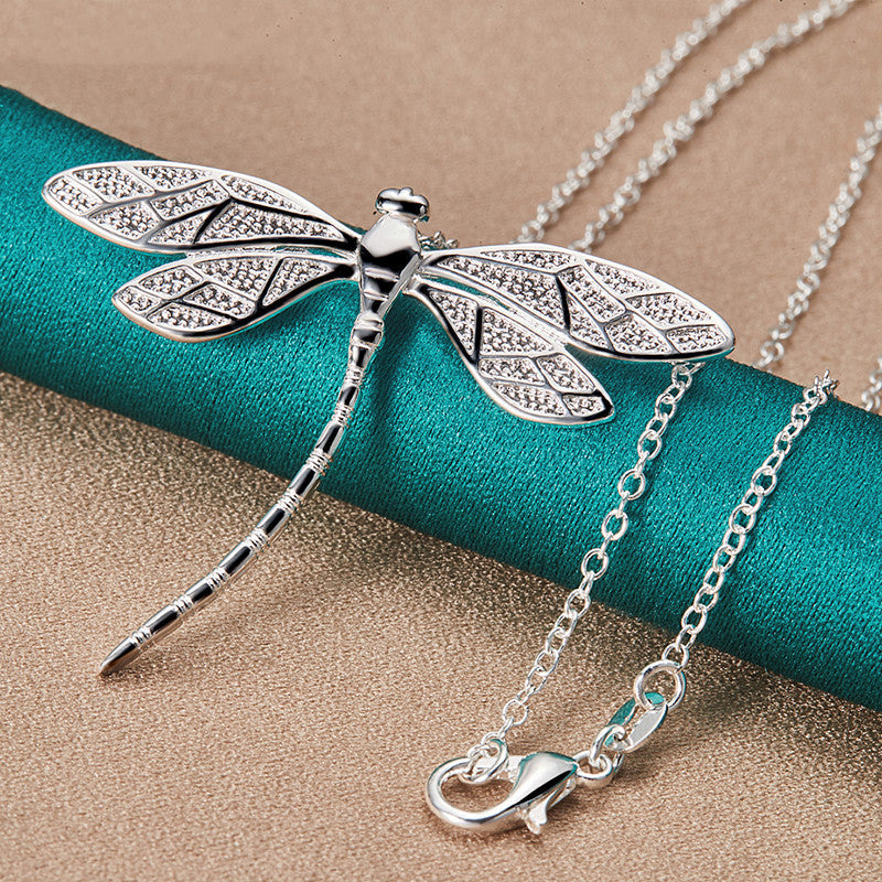 Sterling Silver Trollslända Halsband Symbol Of Grace Transformation