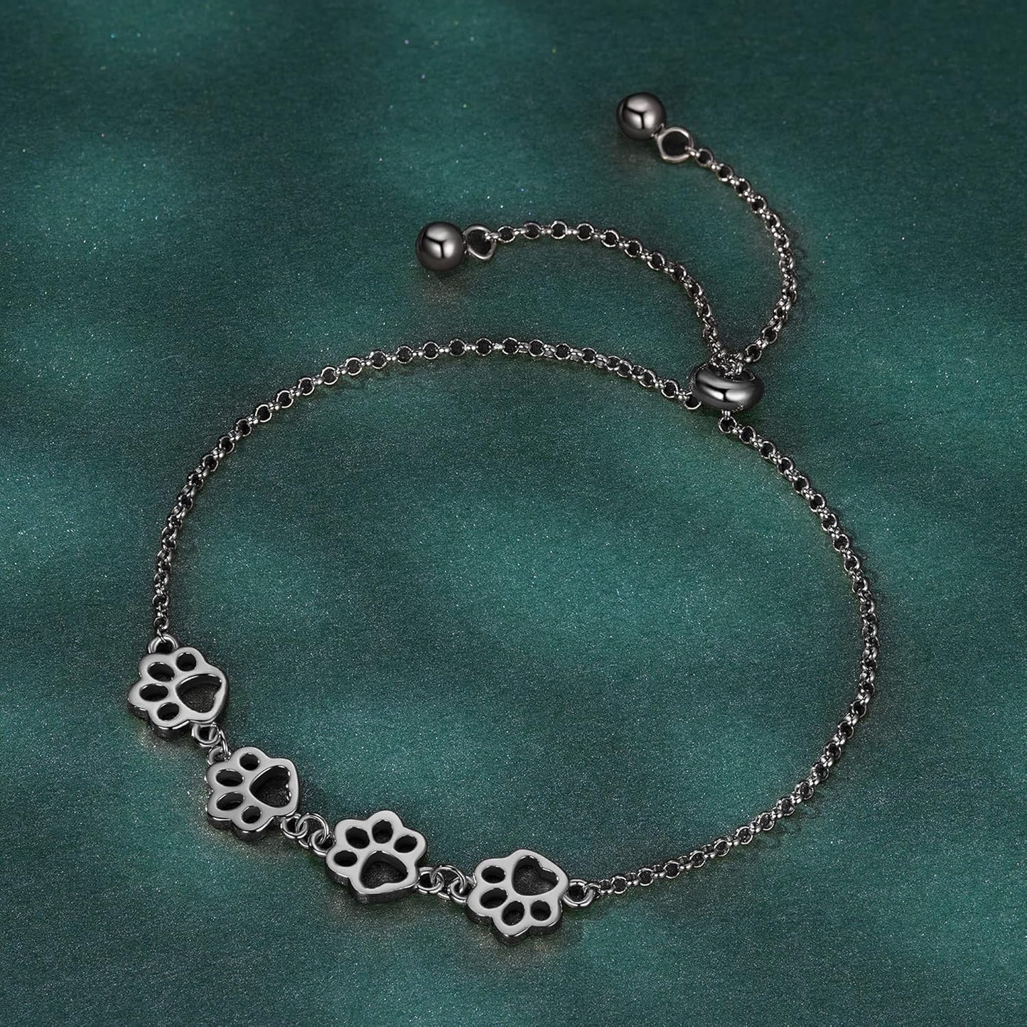 Silver Tass Print Justerbar Armband