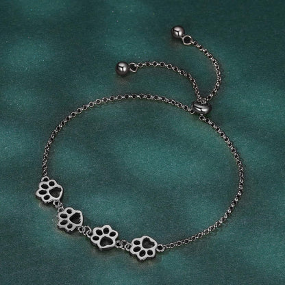 Silver Tass Print Justerbar Armband