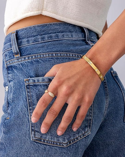 Halo Dot armband | Guld