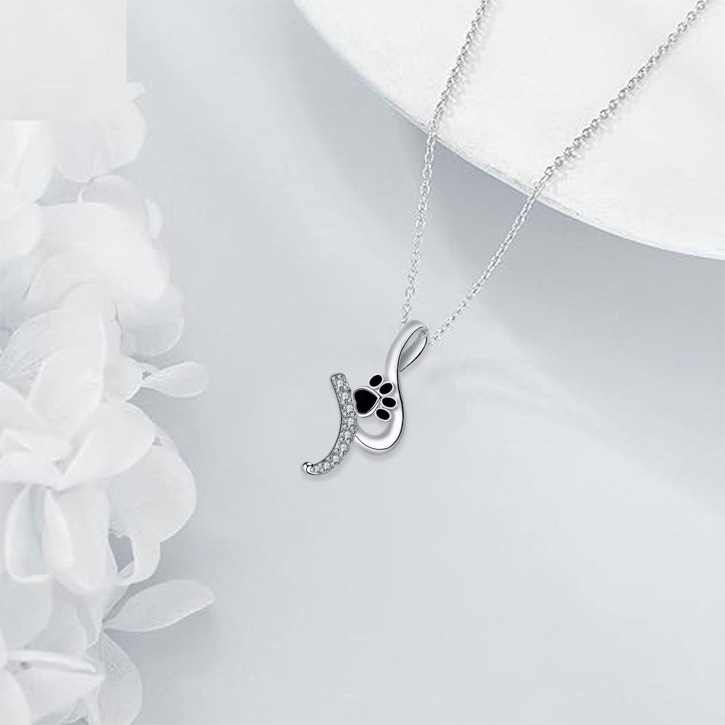 Cute Tass Print Hänge Halsband