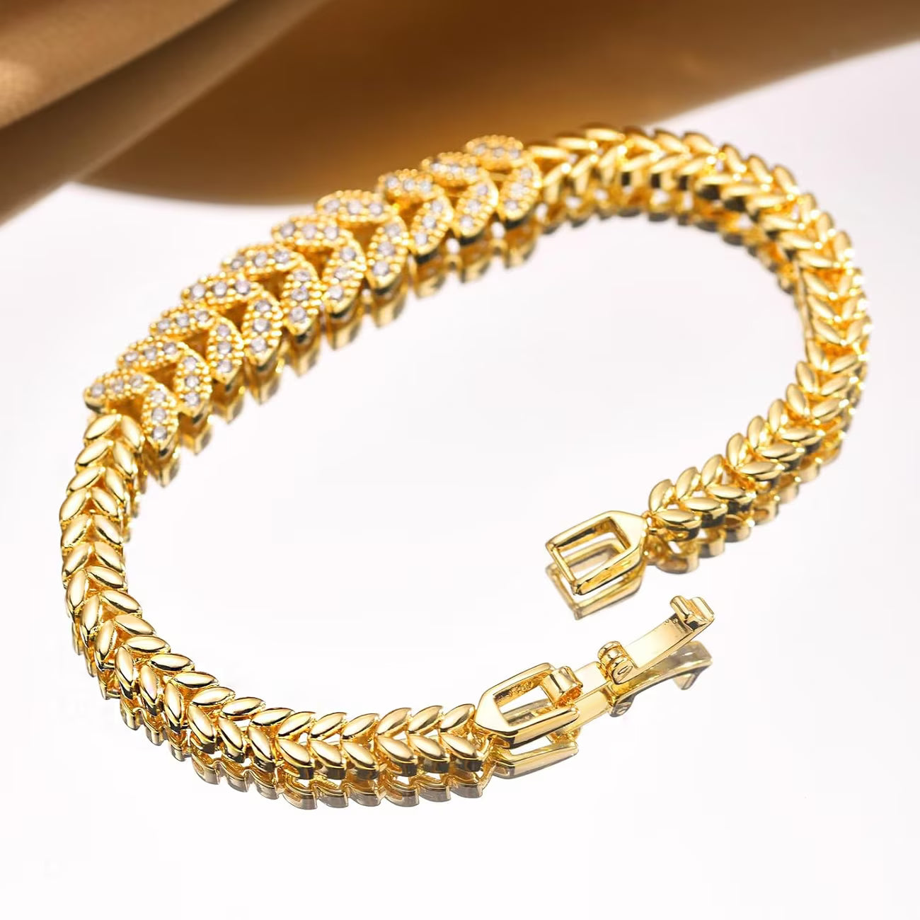 Everleaf Tennis armband | Guld