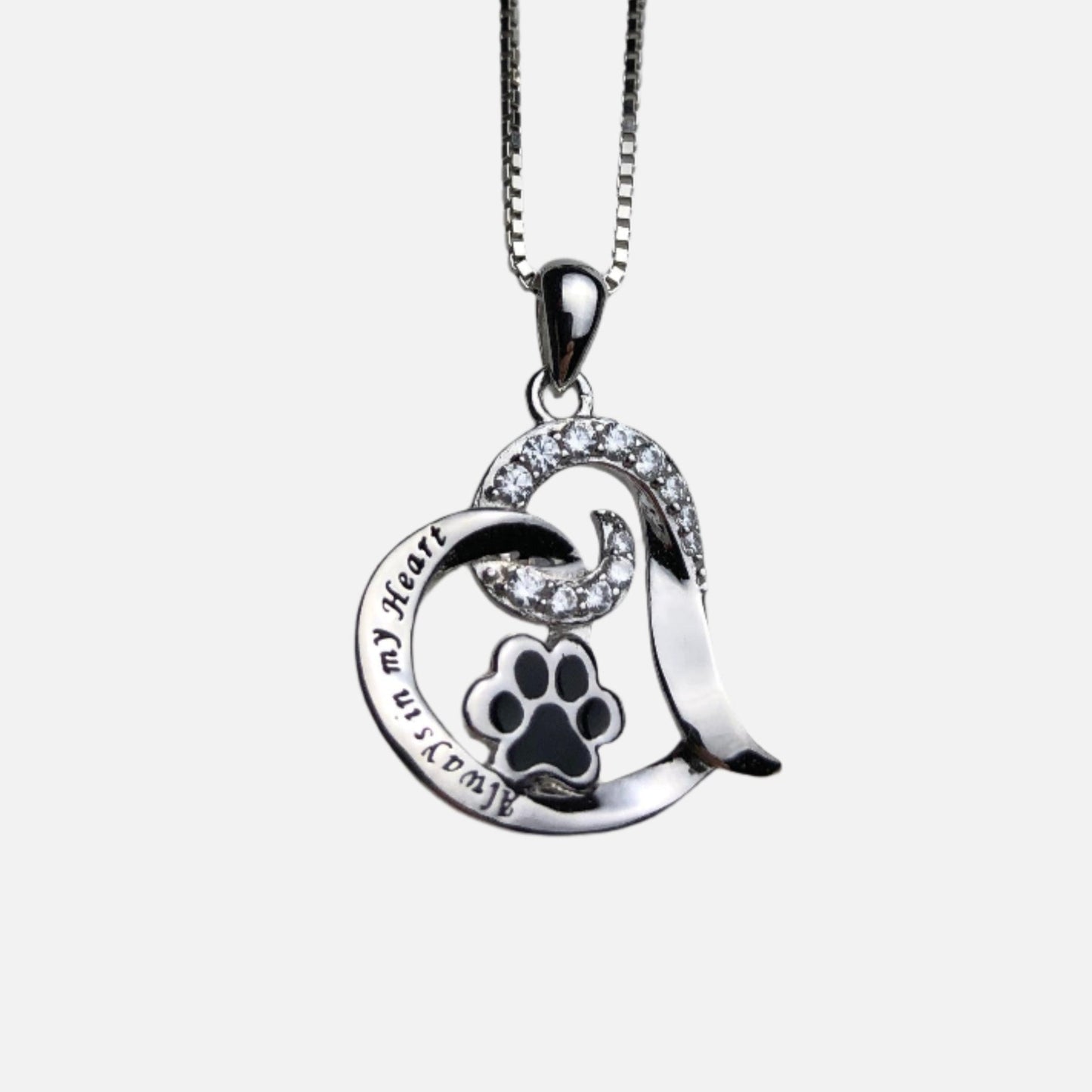 Sterling Pet Memorial Hjärta Halsband