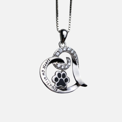 Sterling Pet Memorial Hjärta Halsband