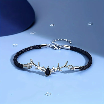 Deer Horn Hjärta Armband Zircon
