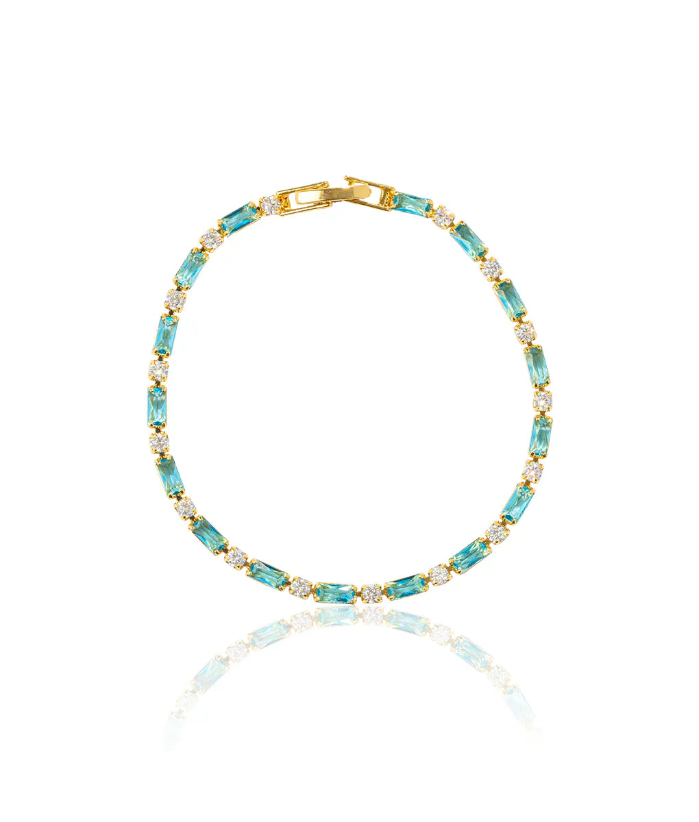 Naturlig Turkos Sten armband | Guld