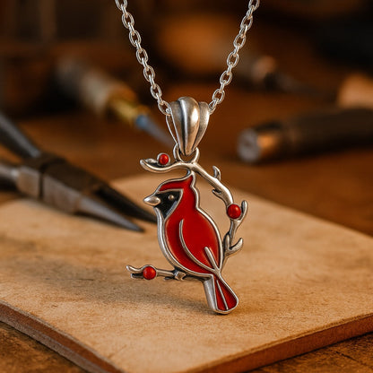 Red Cardinal Memorial Halsband