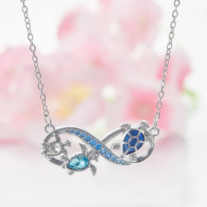 Infinity Sköldpadda Kristall Halsband