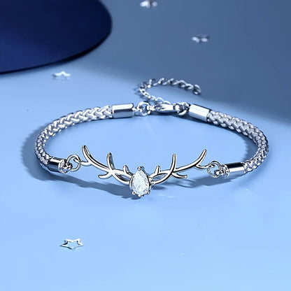 Deer Horn Hjärta Armband Zircon