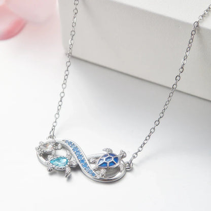 Infinity Sköldpadda Kristall Halsband