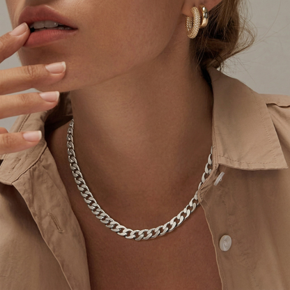 Kraftig Cuban Link halsband | Guld