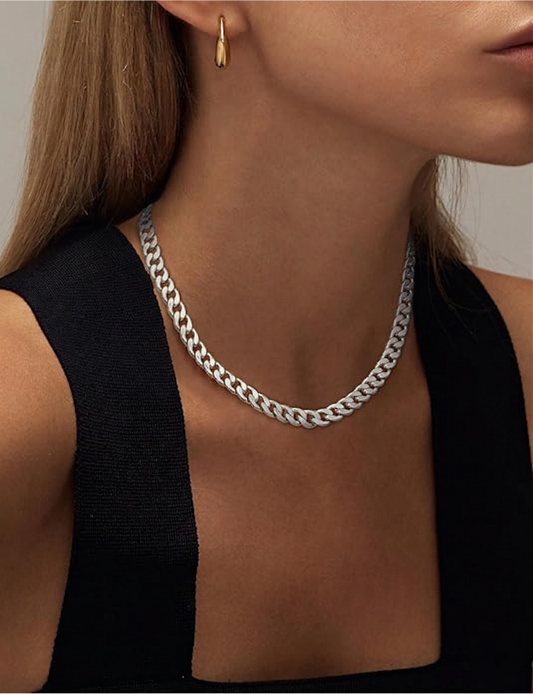 Kraftig Cuban Link halsband | Guld