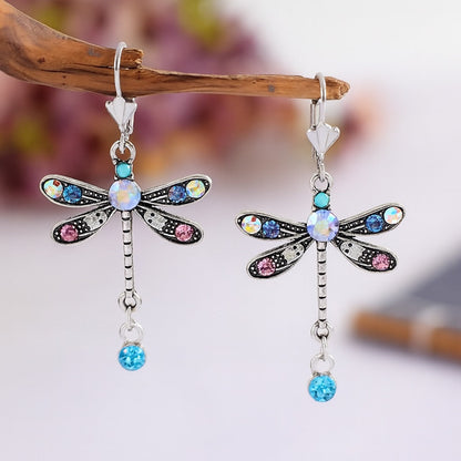 Boucles Doreilles Elegantes En Forme De Libellule Sculptee