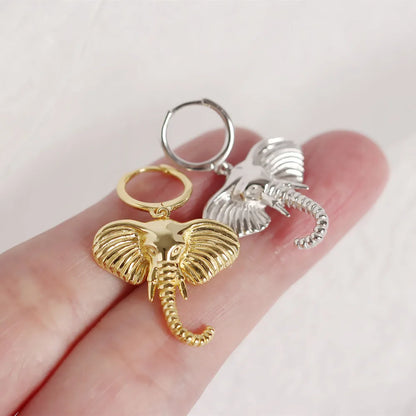 Elefant Berlock Hoop Örhängen Sterling