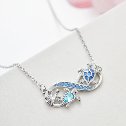 Infinity Sköldpadda Kristall Halsband