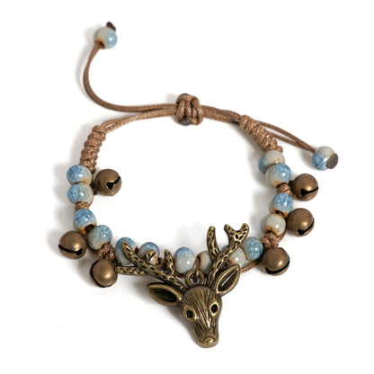 Ceramic Fawn Berlock Armband Handgjord