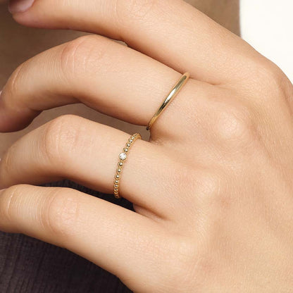 Smal kupolring | Guld