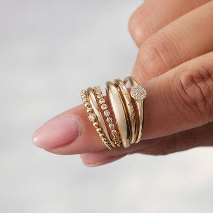 Smal kupolring | Guld