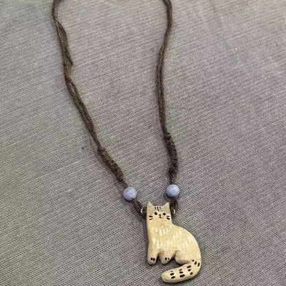Vintage Katt Star Hänge Halsband