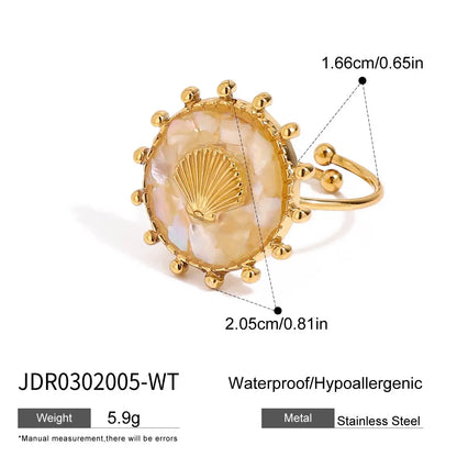Ocean Sjöstjärna Snäcka Statement Ring