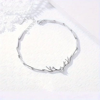 Deer Horn Hjärta Armband Zircon