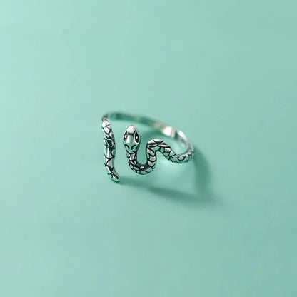 Silver Snake Transformation Ring Justerbar