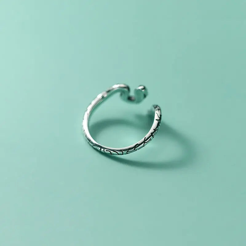 Silver Snake Transformation Ring Justerbar