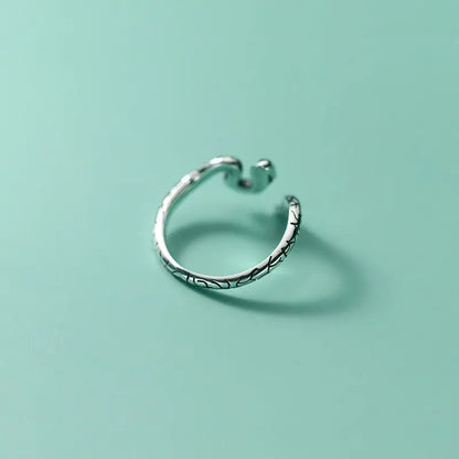 Silver Snake Transformation Ring Justerbar