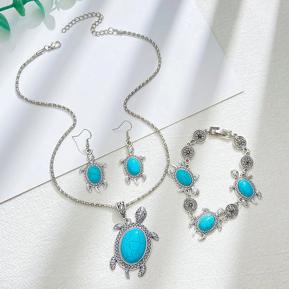 Turquoise Tortoise Jewelry Collection Set
