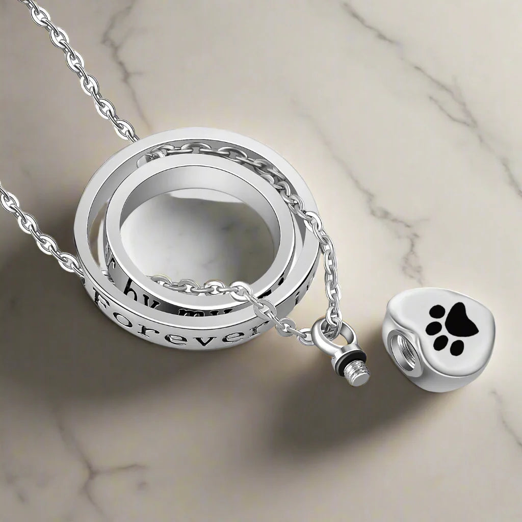No Longer By My Side Forever In My Hjärta Rostfritt stål Urn Halsband For Ashes