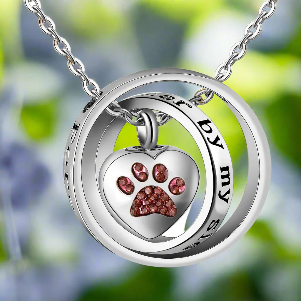 No Longer By My Side Forever In My Hjärta Rostfritt stål Urn Halsband For Ashes