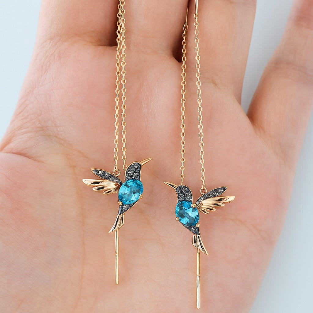 Kolibri Enamel And Zirconia Örhängen
