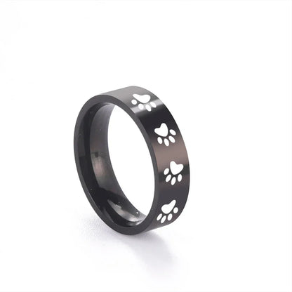 Sterling stål Pet Memorial Tass Ring